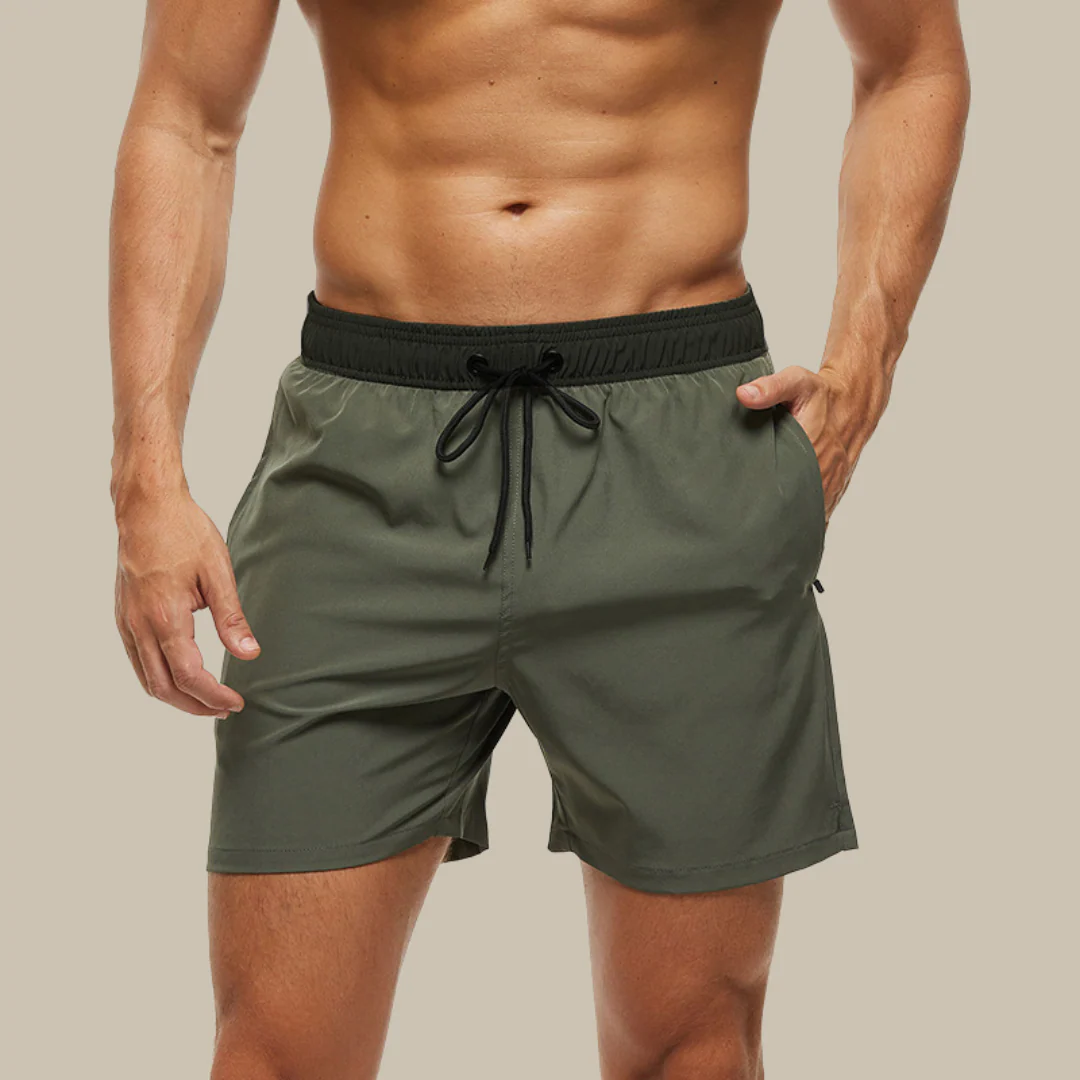 Men's Fast-Drying Swim Trunks with Adjustable Cord Closure, Stretch Cut Bathing Suits for Beach and Pool Activities - Image 14