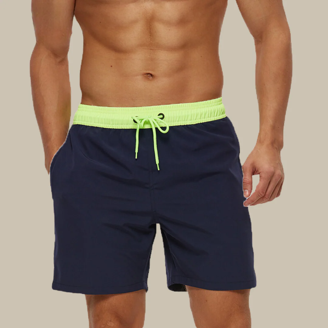 Men's Fast-Drying Swim Trunks with Adjustable Cord Closure, Stretch Cut Bathing Suits for Beach and Pool Activities - Image 7