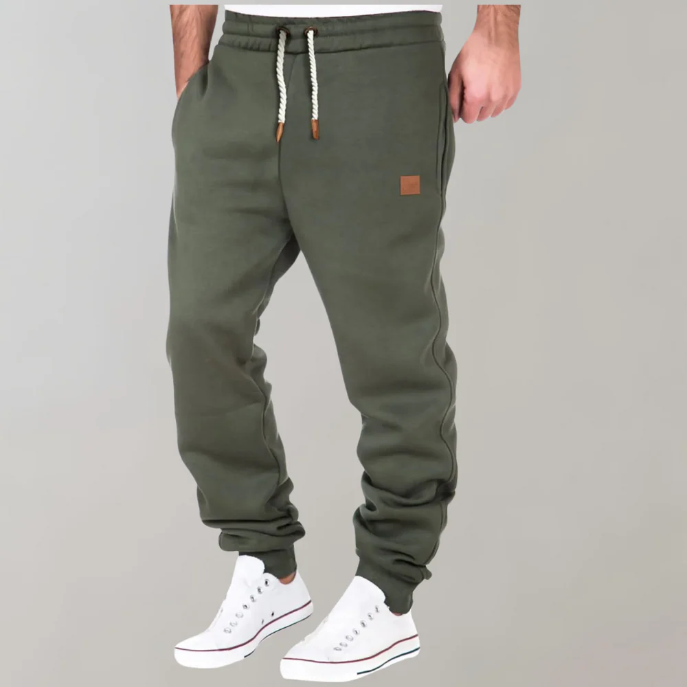 Men's Jogging Pants with Adjustable Waist, Comfortable Cotton Track Pants for Active Lifestyle in Navy, Gray, Green, Black - Image 10