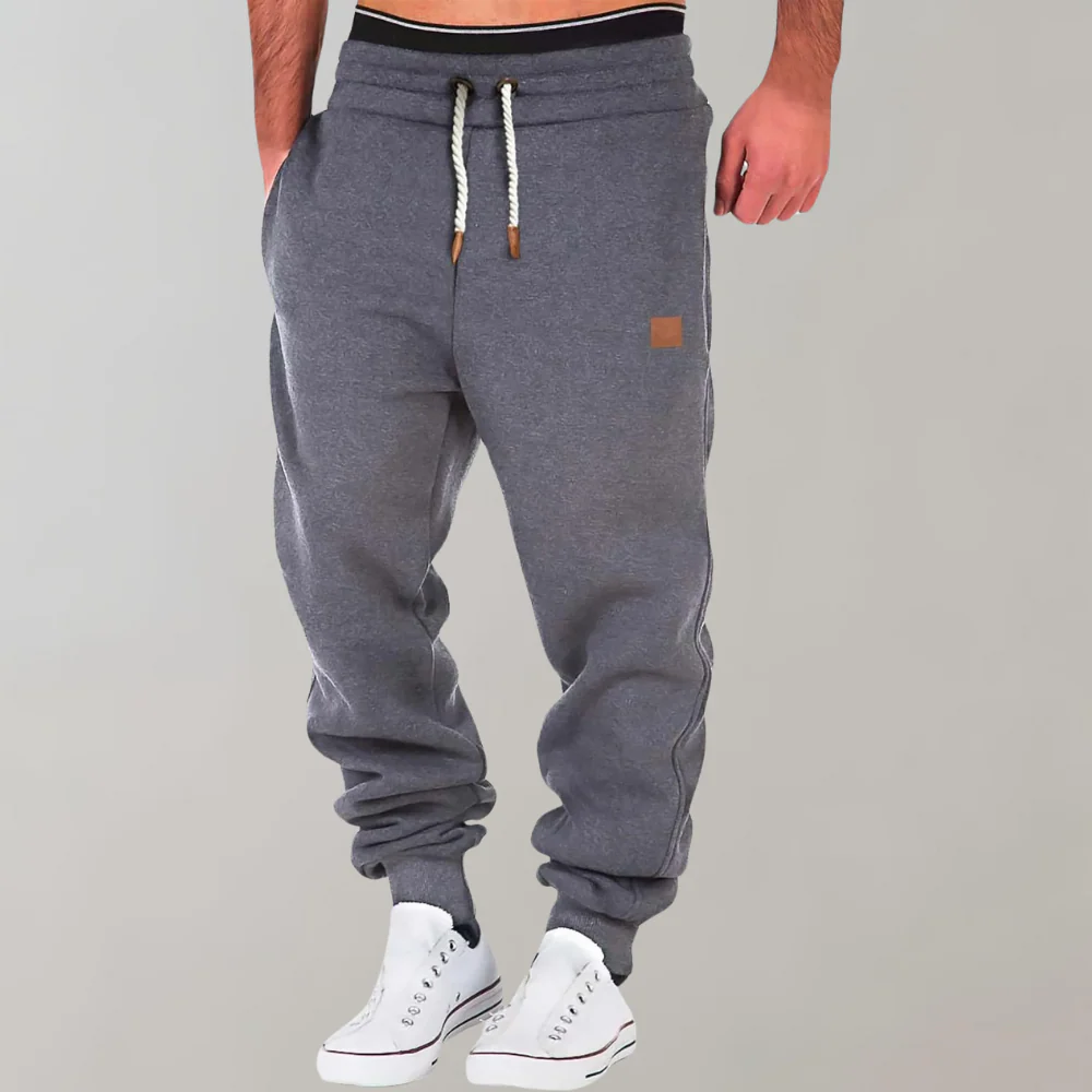 Men's Jogging Pants with Adjustable Waist, Comfortable Cotton Track Pants for Active Lifestyle in Navy, Gray, Green, Black - Image 11