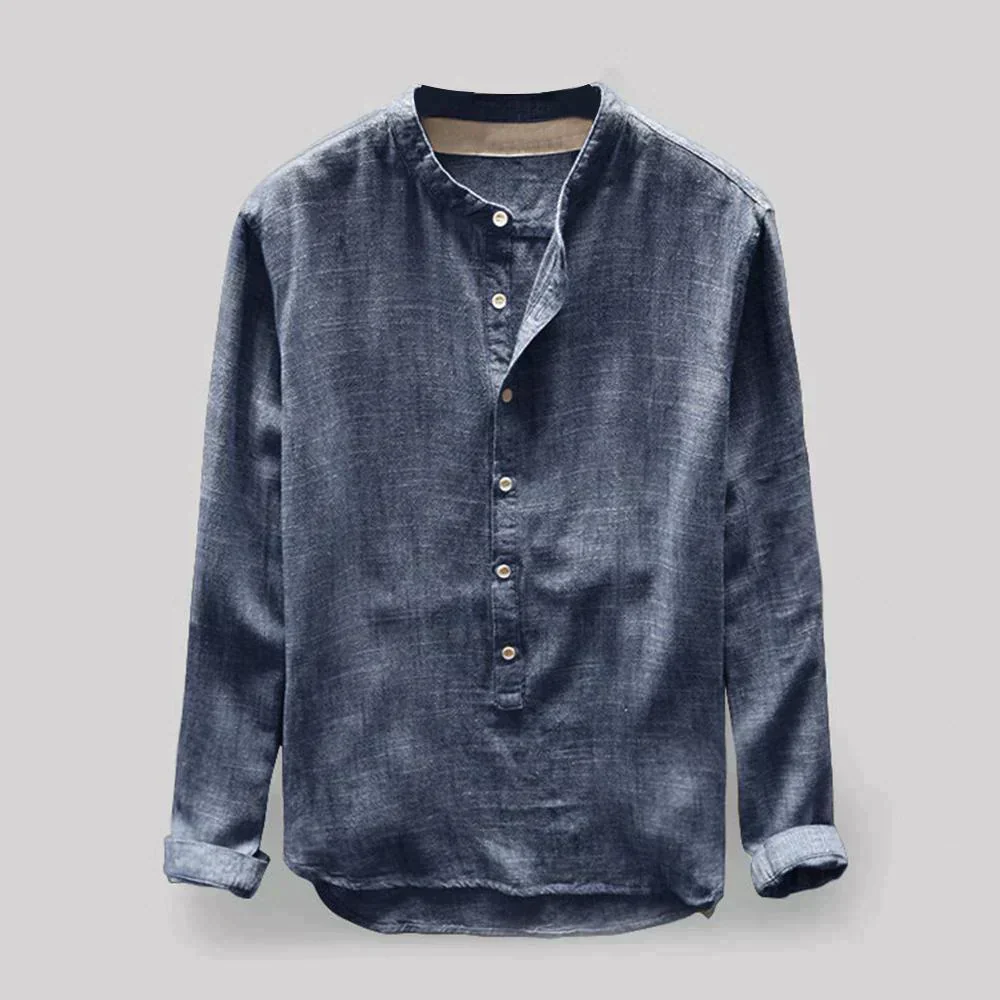 Men's Linen Dress Shirt - Classic Elegance with Modern Comfort, Available in Sizes M-4XL