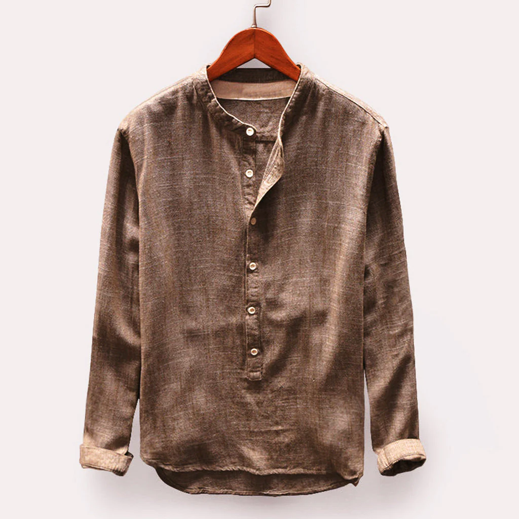 Men's Linen Dress Shirt - Classic Elegance with Modern Comfort, Available in Sizes M-4XL - Image 11