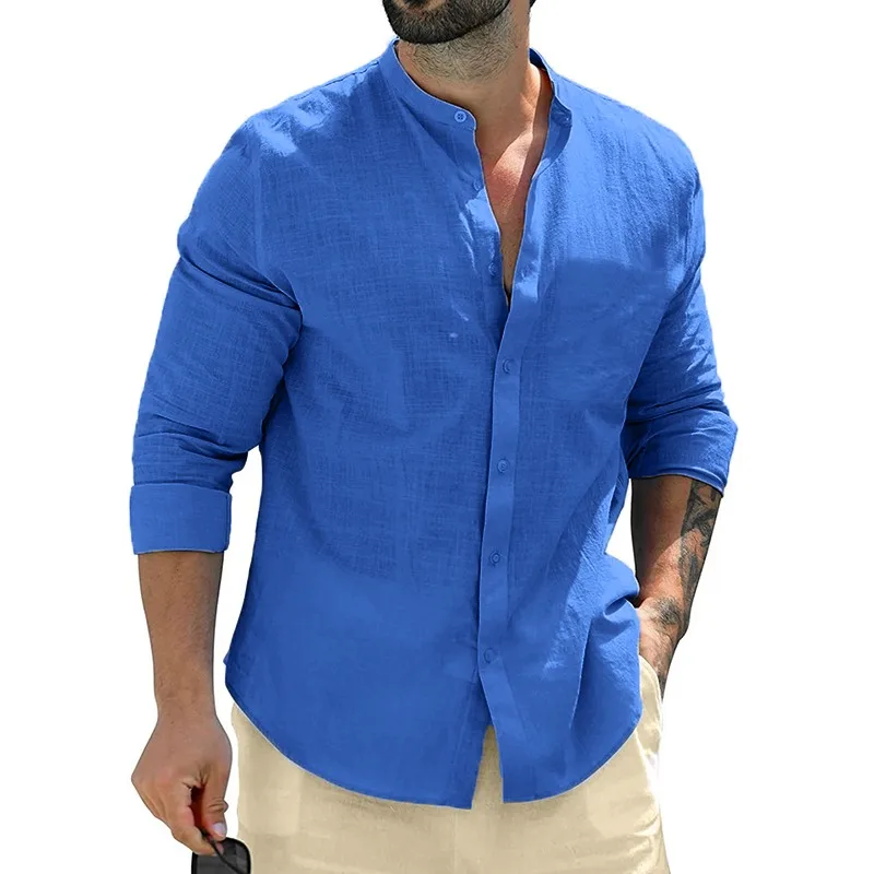 Men's Linen Shirt - Breathable Casual and Formal Dress Shirt, Regular Fit, Soft Comfortable Fabric - Image 5