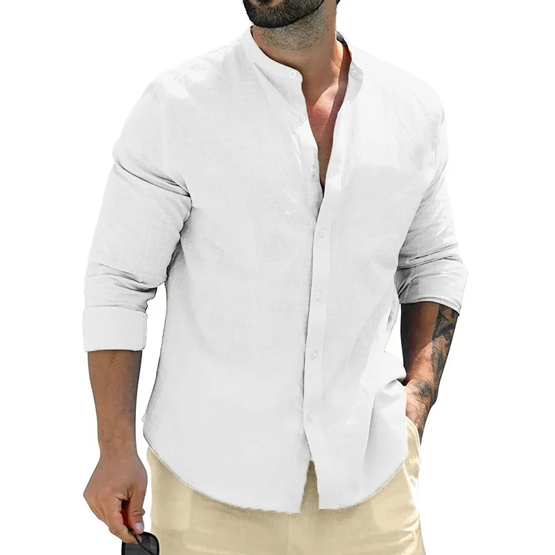 Men's Linen Shirt - Breathable Casual and Formal Dress Shirt, Regular Fit, Soft Comfortable Fabric - Image 9