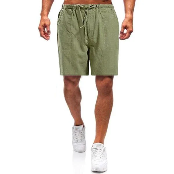 Men's Linen Shorts with Elastic Waistband, Pockets, and Loose Fit for Comfort and Style, Available in Sizes S-5XL - Image 12