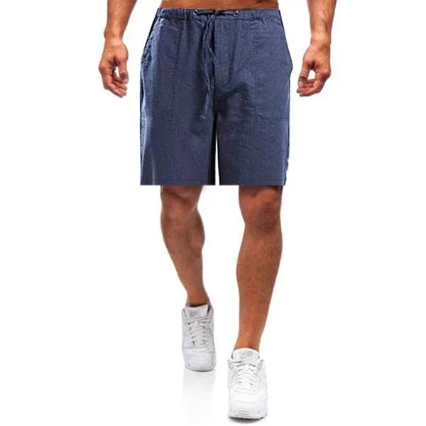 Men's Linen Shorts with Elastic Waistband, Pockets, and Loose Fit for Comfort and Style, Available in Sizes S-5XL - Image 6