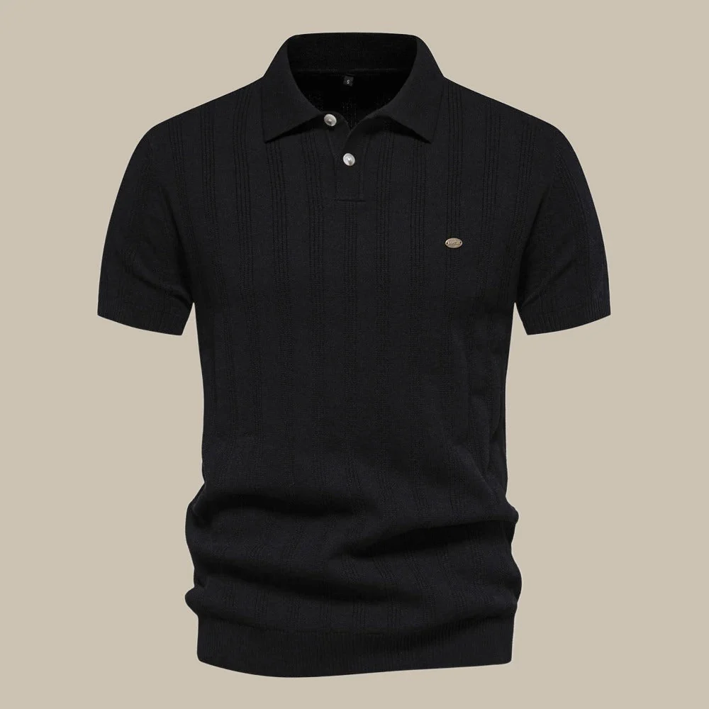 Men's Polo Shirt, Short Sleeve Merino Wool, Versatile Casual and Formal Wear, Classic Fit, Breathable Comfort - Image 3