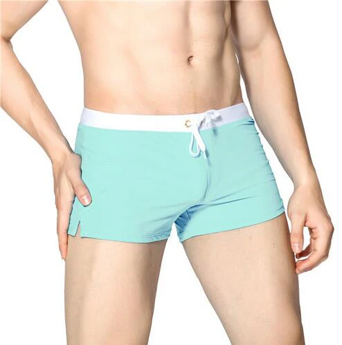 Men's Quick-Dry Swim Shorts with Adjustable Waistband and Side Pocket for Water Sports - Image 16