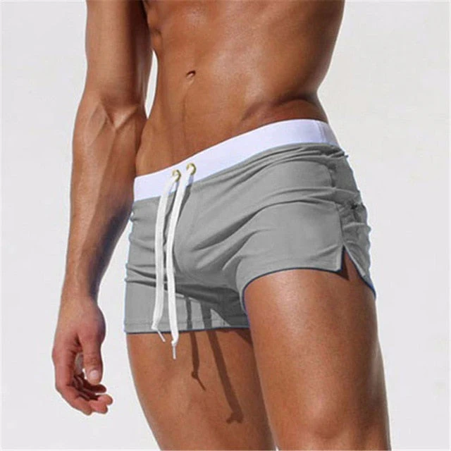 Men's Quick-Dry Swim Shorts with Adjustable Waistband and Side Pocket for Water Sports - Image 18
