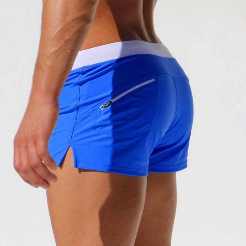 Men's Quick-Dry Swim Shorts with Adjustable Waistband and Side Pocket for Water Sports - Image 21