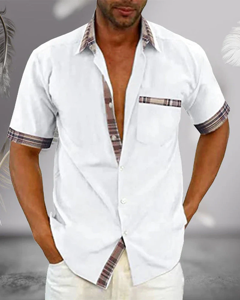 Men's Short Sleeve Cotton Shirt for Casual and Semi-Formal Wear, Breathable Fabric, Slim Fit Available in Multiple Sizes - Image 7