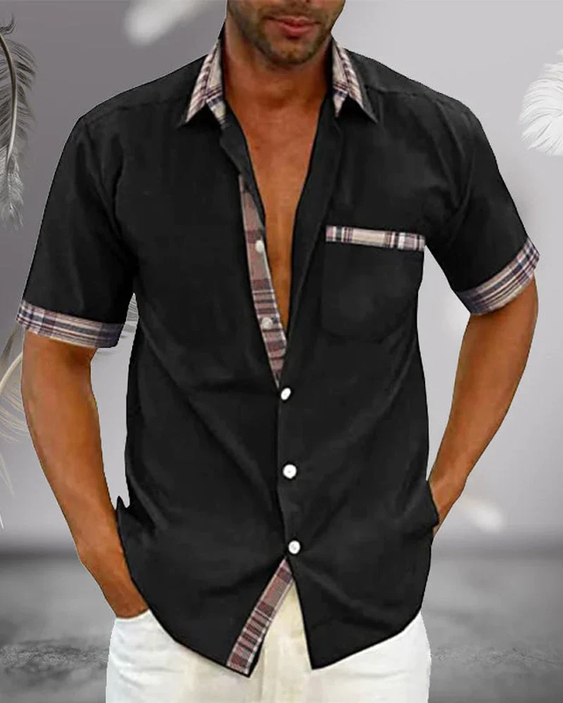 Men's Short Sleeve Cotton Shirt for Casual and Semi-Formal Wear, Breathable Fabric, Slim Fit Available in Multiple Sizes - Image 9