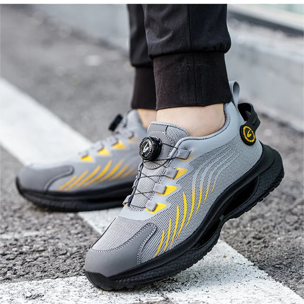 Men's Steel Toe Work Boots, Lightweight Breathable Safety Shoes with Anti-Slip Sole and Impact Protection - Image 3
