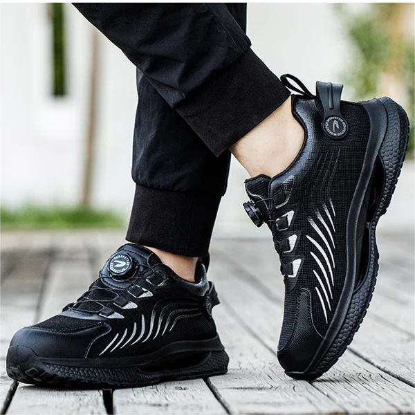 Men's Steel Toe Work Boots, Lightweight Breathable Safety Shoes with Anti-Slip Sole and Impact Protection - Image 4