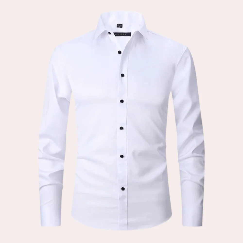 Men's Stretch Shirt, Breathable Wrinkle-Resistant Fabric, Moisture-Wicking, Regular Fit, Multiple Colors Available - Image 13