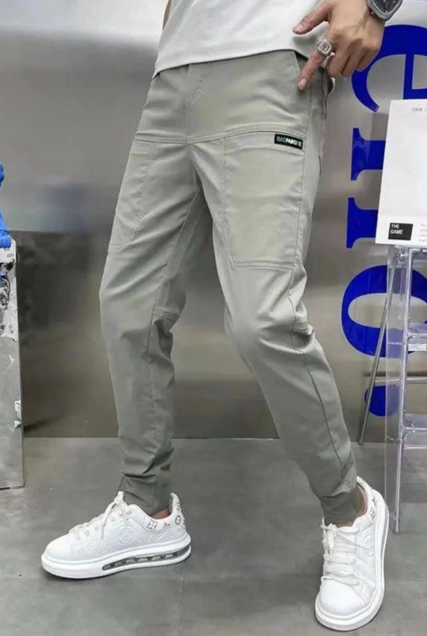 Men's Stretch Pants for Active Lifestyle, Comfortable Regular Fit Joggers in Various Colors - Image 5