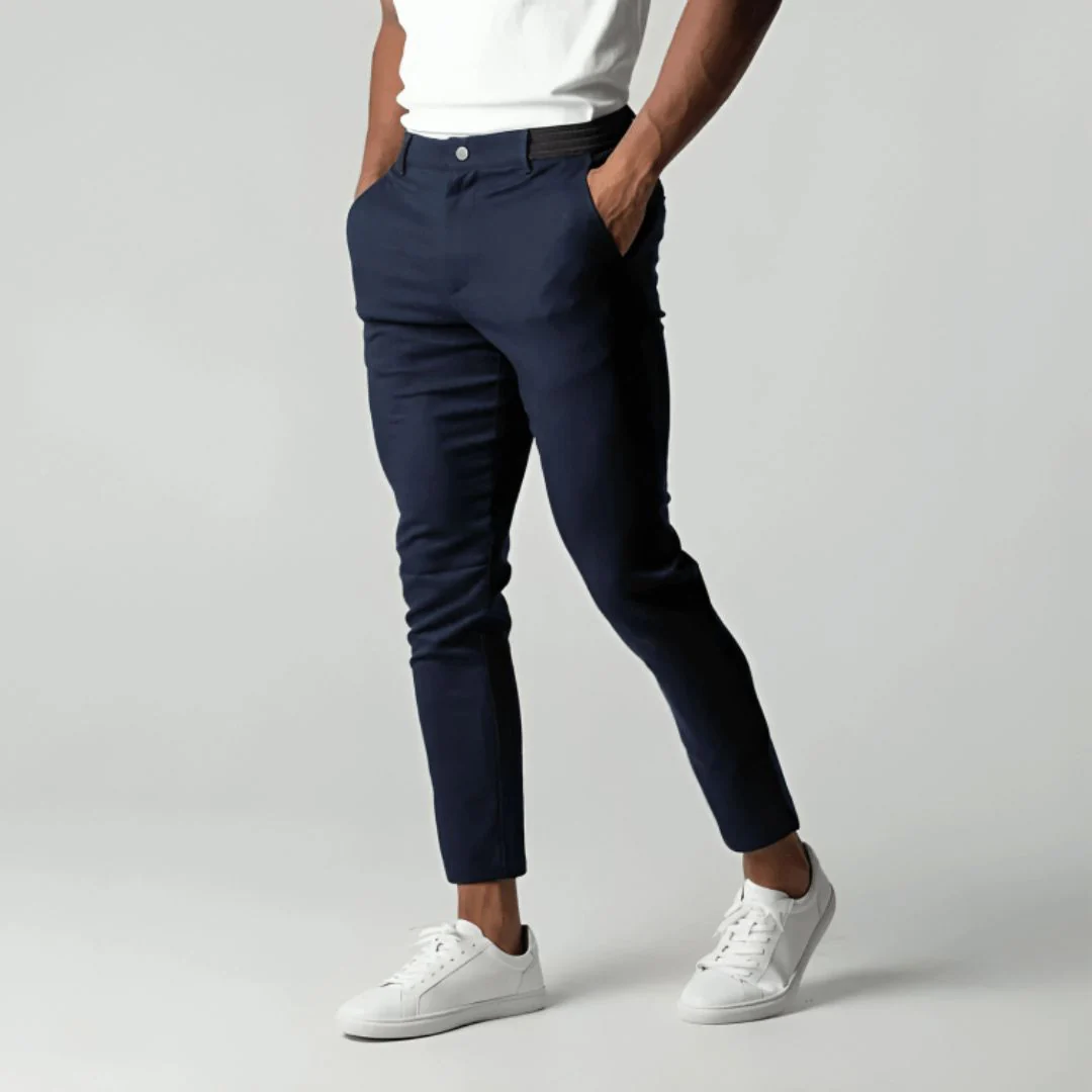 Men's Stretch Pants, Ultra-Stretch Fabric, Comfortable Fit for Work and Casual Wear, Available in Slim, Regular, and Relaxed Styles - Image 5