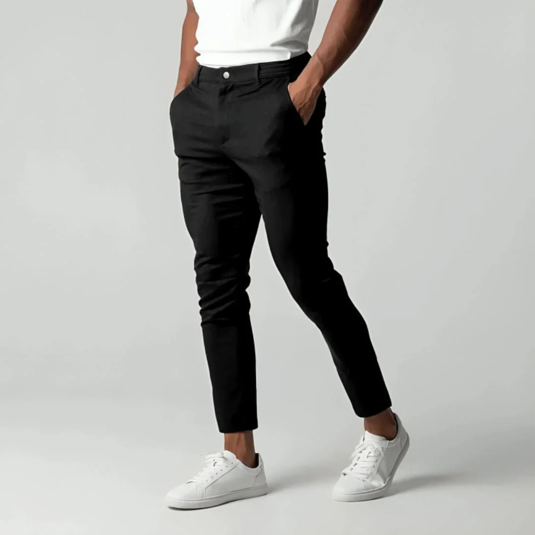 Men's Stretch Pants, Ultra-Stretch Fabric, Comfortable Fit for Work and Casual Wear, Available in Slim, Regular, and Relaxed Styles - Image 7