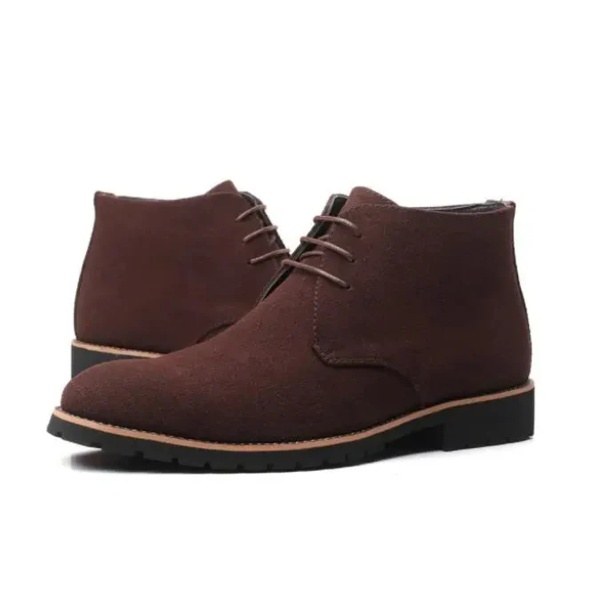 Men's Suede Chukka Boots - Comfortable, Elegant Daily Wear with Ergonomic Sole and Discreet Lacing
