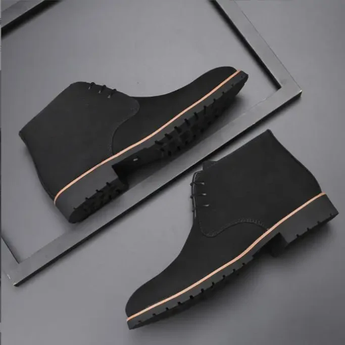 Men's Suede Chukka Boots - Comfortable, Elegant Daily Wear with Ergonomic Sole and Discreet Lacing - Image 3