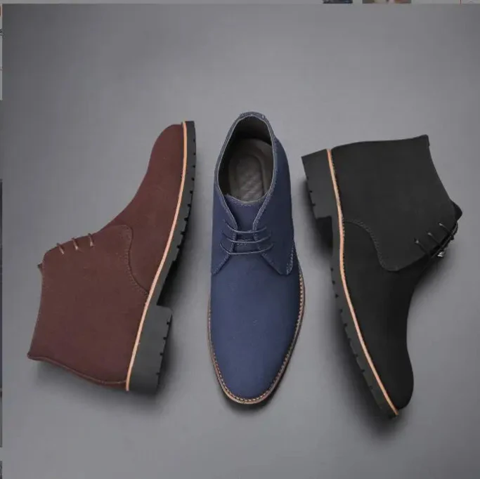Men's Suede Chukka Boots - Comfortable, Elegant Daily Wear with Ergonomic Sole and Discreet Lacing - Image 6