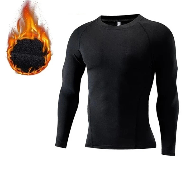 Men's Thermal Fleece Compression Undershirts for Winter Sports - Lightweight, Moisture-Wicking Fitness Gear - Image 4