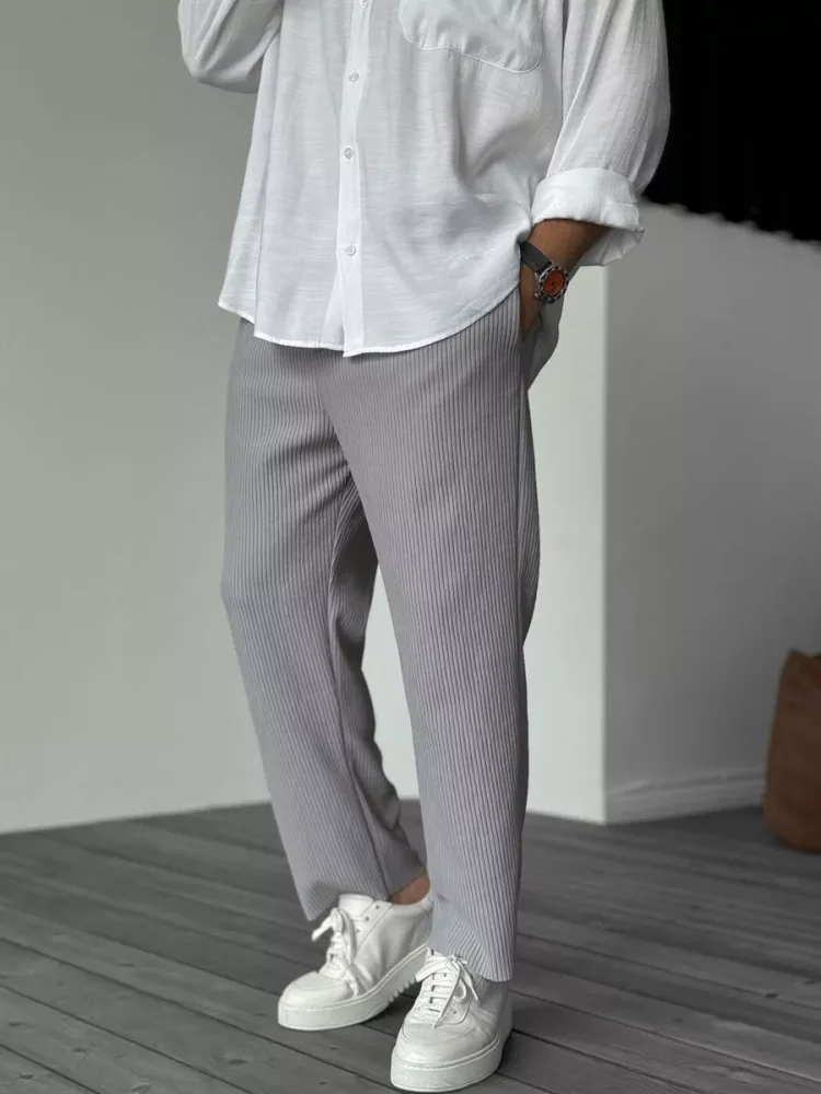 Men's Trousers - Soft Luxury Tailored Pants for Everyday Wear, Premium Fabric, Tailored Fit, Classic Style - Image 10