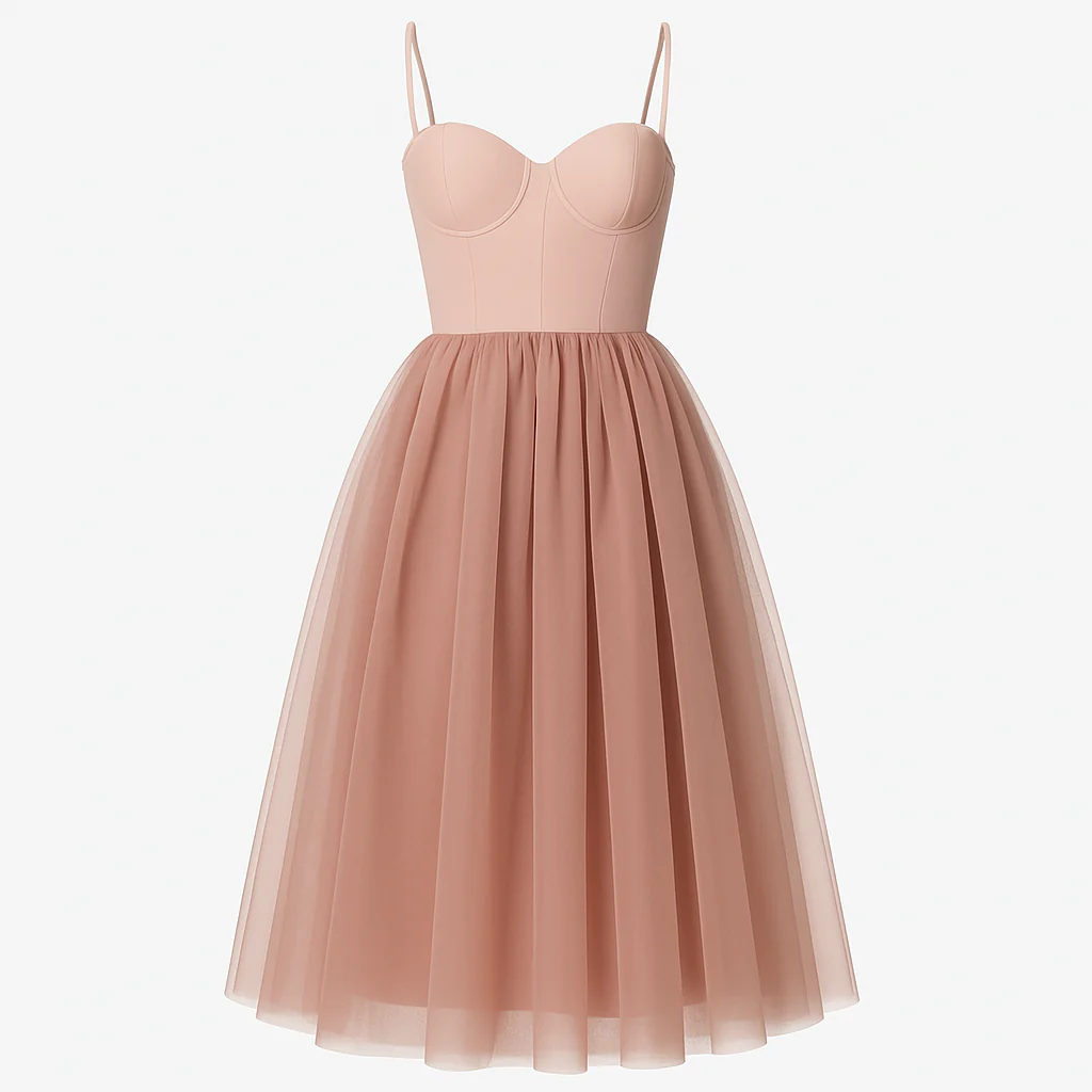 Mesh Spaghetti Straps Sweetheart Prom Dress for Homecoming Party, Elegant Evening Gown - Image 5