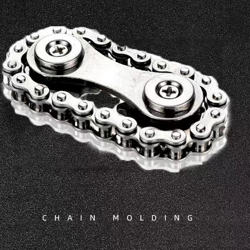 Metal Bike Chains Fidget Spinner - Antistress Toy for Adults and Kids, Unique Flywheel Design, Anxiety Relief Spinner - Image 3