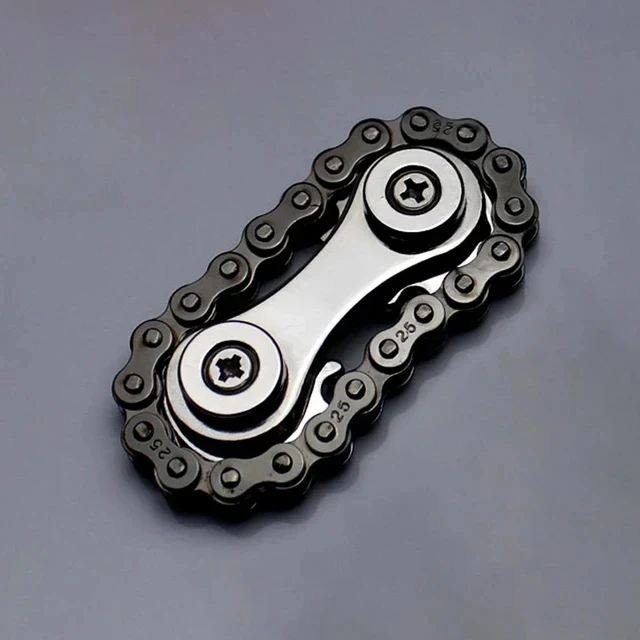 Metal Bike Chains Fidget Spinner - Antistress Toy for Adults and Kids, Unique Flywheel Design, Anxiety Relief Spinner - Image 5