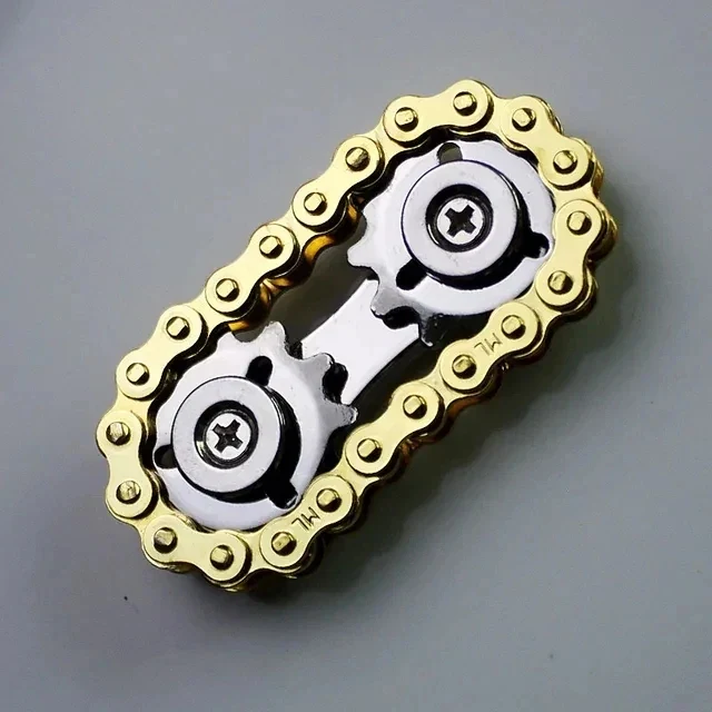 Metal Bike Chains Fidget Spinner - Antistress Toy for Adults and Kids, Unique Flywheel Design, Anxiety Relief Spinner - Image 6