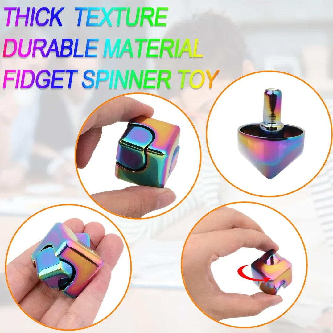 Fidget Spinner Cube Metal Desk Toy Stress Relief Gadget - Image 11