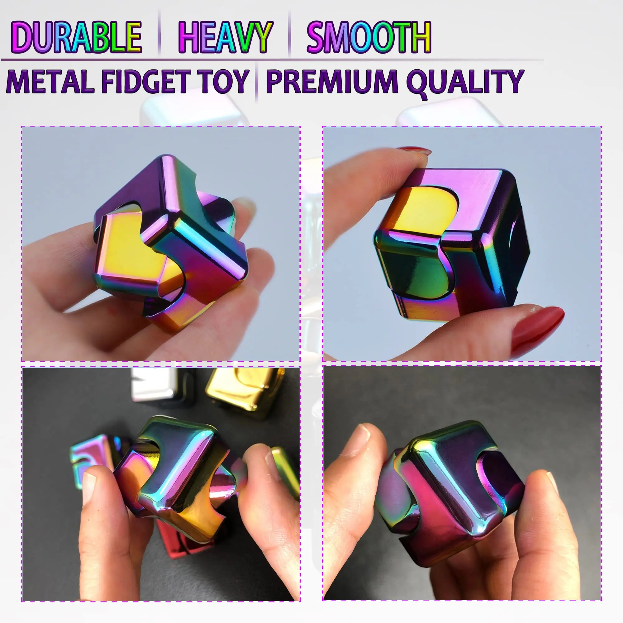Fidget Spinner Cube Metal Desk Toy Stress Relief Gadget - Image 12