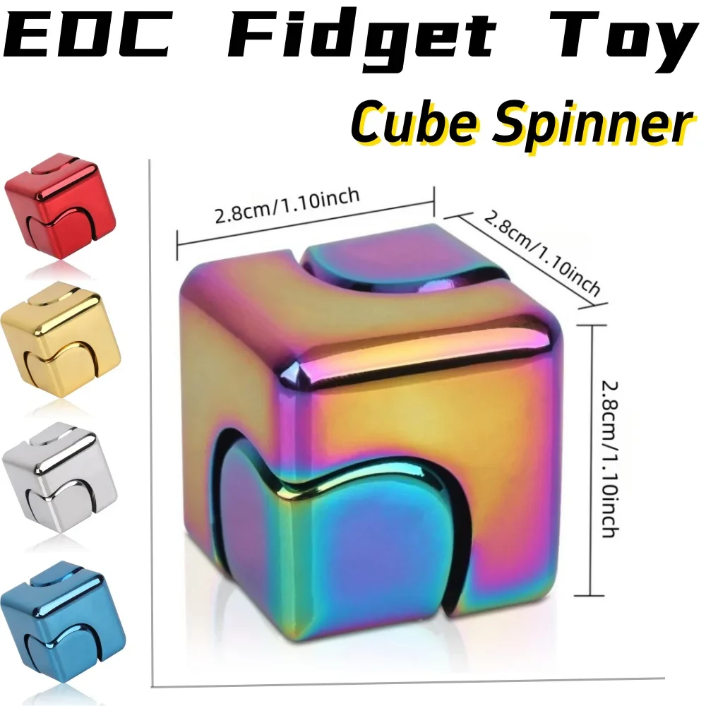 Fidget Spinner Cube Metal Desk Toy Stress Relief Gadget - Image 2