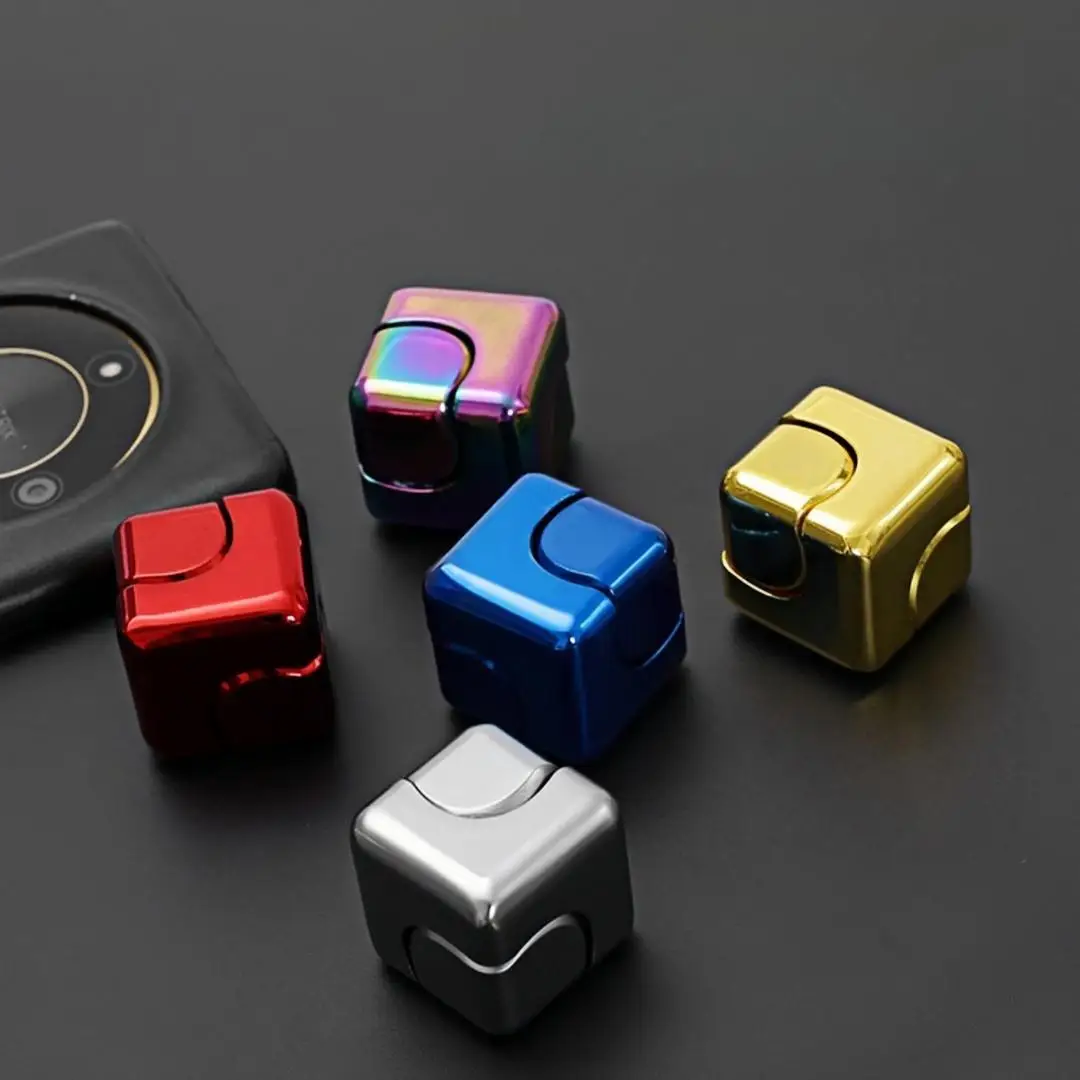 Fidget Spinner Cube Metal Desk Toy Stress Relief Gadget - Image 3