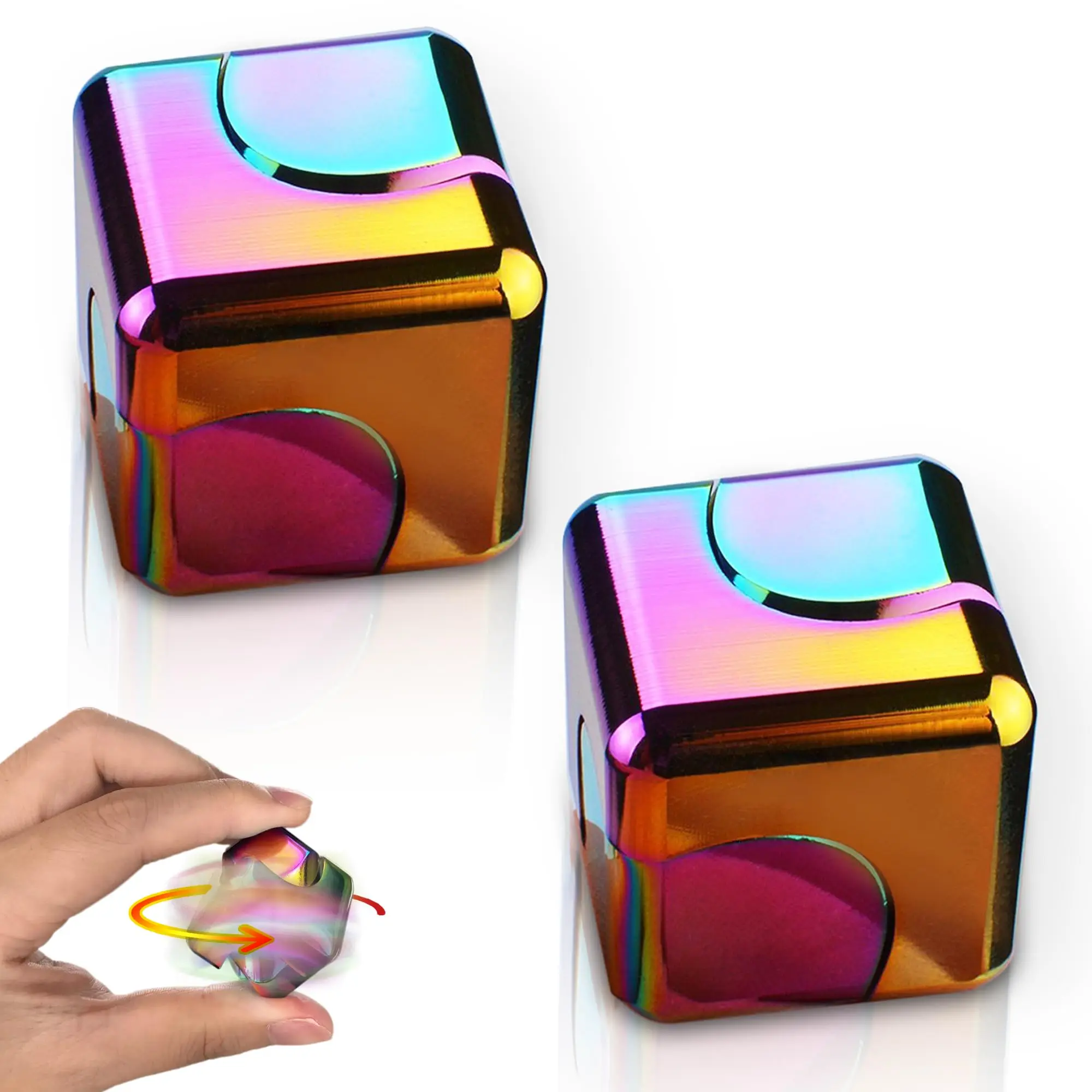 Fidget Spinner Cube Metal Desk Toy Stress Relief Gadget - Image 7