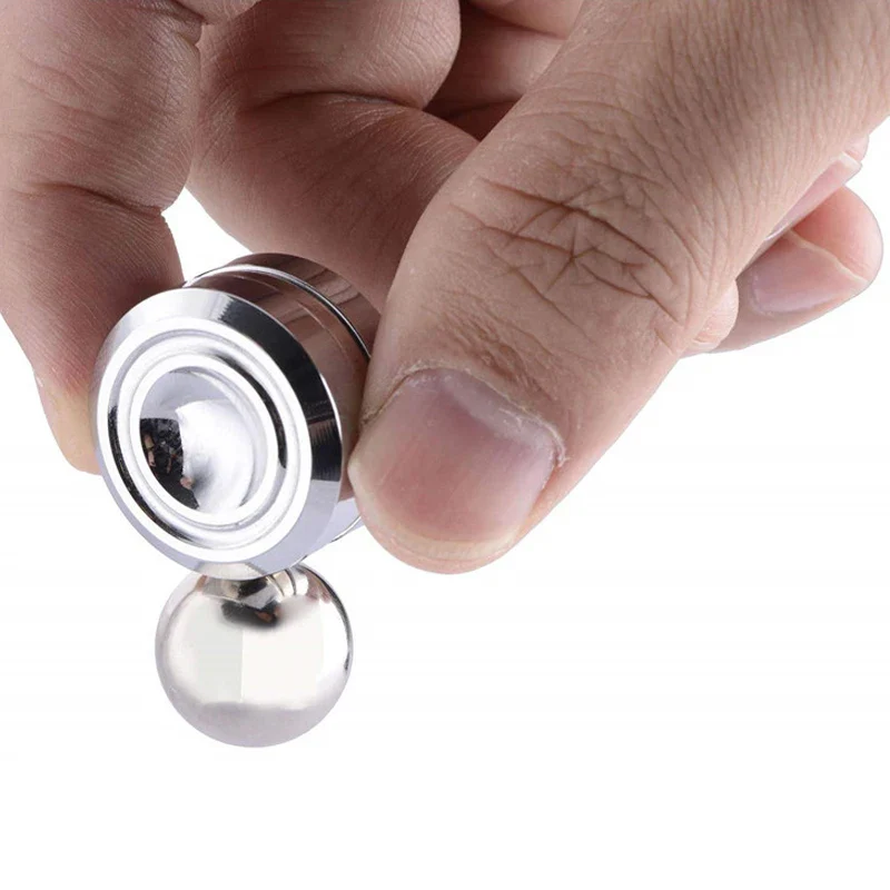 Magnetic Metal Gyroscope Fidget Toy Chrome Stress Reliever - Image 3