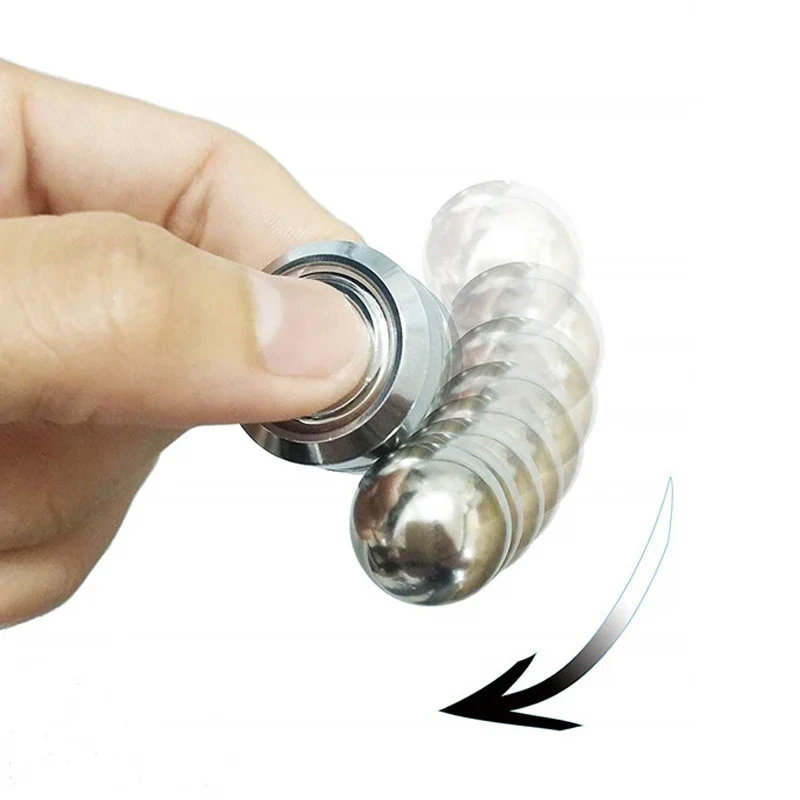 Magnetic Metal Gyroscope Fidget Toy Chrome Stress Reliever - Image 9