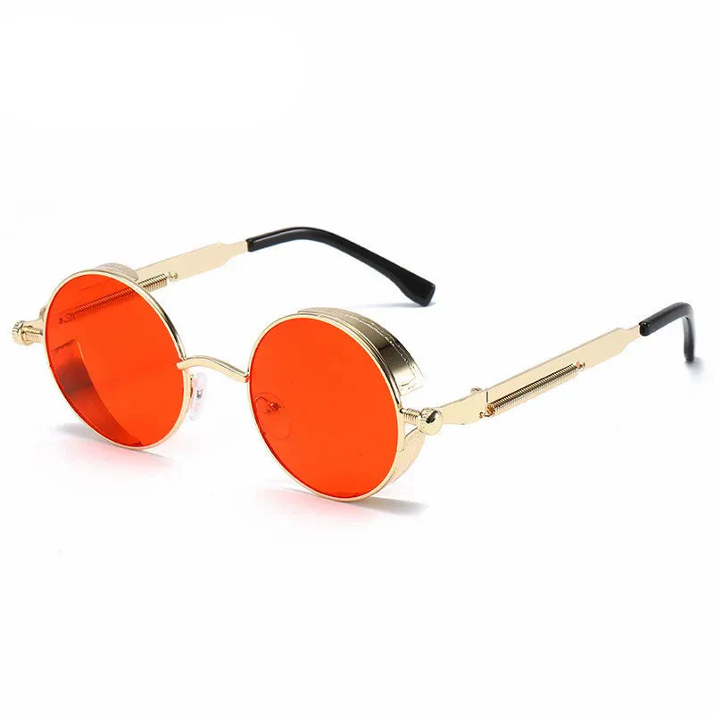 Metal Steampunk Sunglasses for Men Women Vintage Round Glasses Fashion High Quality Oculos de Sol - Image 11