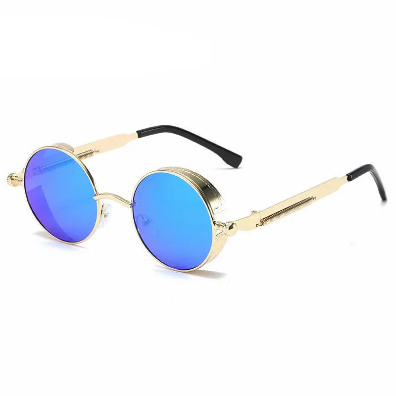 Metal Steampunk Sunglasses for Men Women Vintage Round Glasses Fashion High Quality Oculos de Sol - Image 13