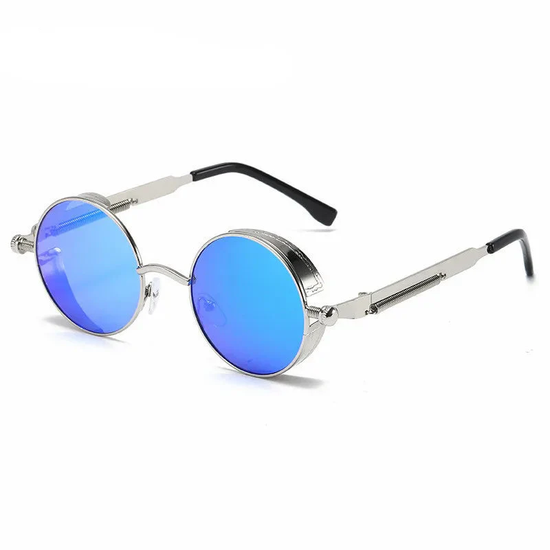 Metal Steampunk Sunglasses for Men Women Vintage Round Glasses Fashion High Quality Oculos de Sol - Image 14