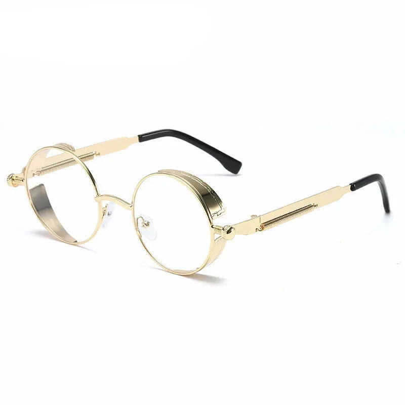 Metal Steampunk Sunglasses for Men Women Vintage Round Glasses Fashion High Quality Oculos de Sol - Image 15
