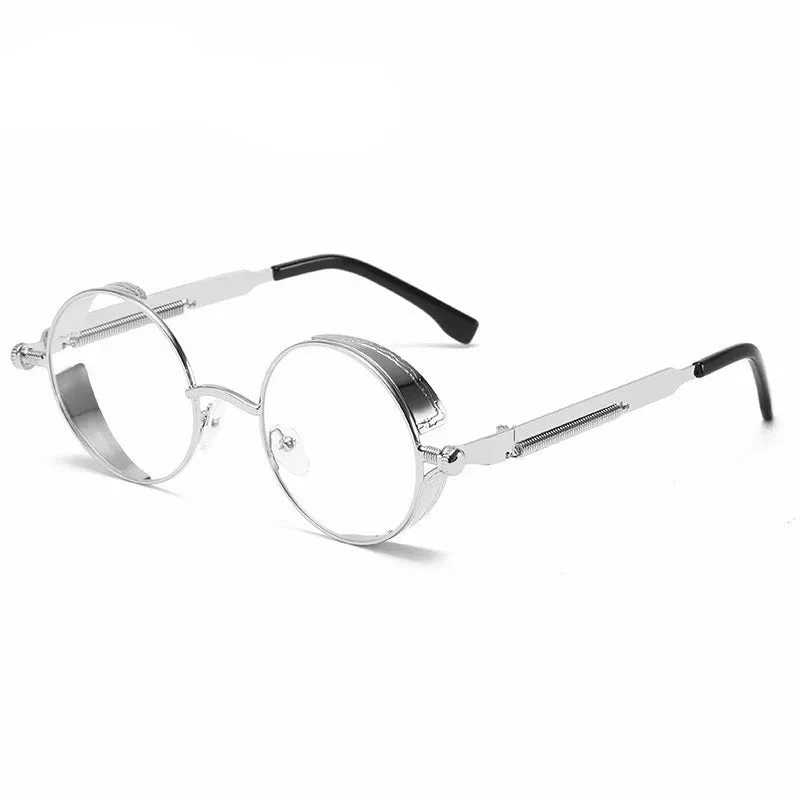 Metal Steampunk Sunglasses for Men Women Vintage Round Glasses Fashion High Quality Oculos de Sol - Image 16