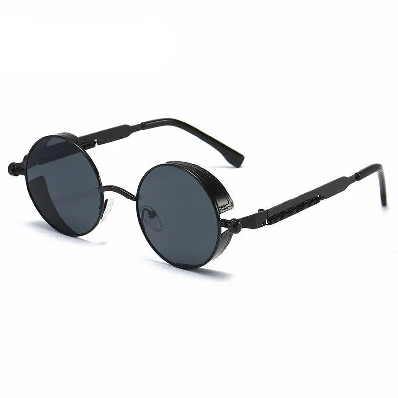 Metal Steampunk Sunglasses for Men Women Vintage Round Glasses Fashion High Quality Oculos de Sol - Image 2