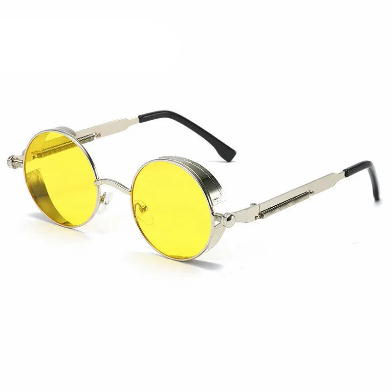 Metal Steampunk Sunglasses for Men Women Vintage Round Glasses Fashion High Quality Oculos de Sol - Image 7