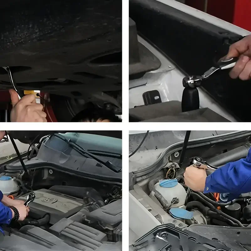 Metric Socket Wrench Set - Home Tools Car Mechanic Kit with Ratchet and Adapters - Image 7