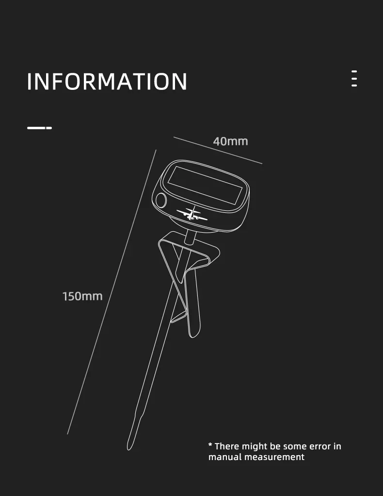 Instant Read Thermometer Metal Probe Kitchen Accurate BBQ - Image 3