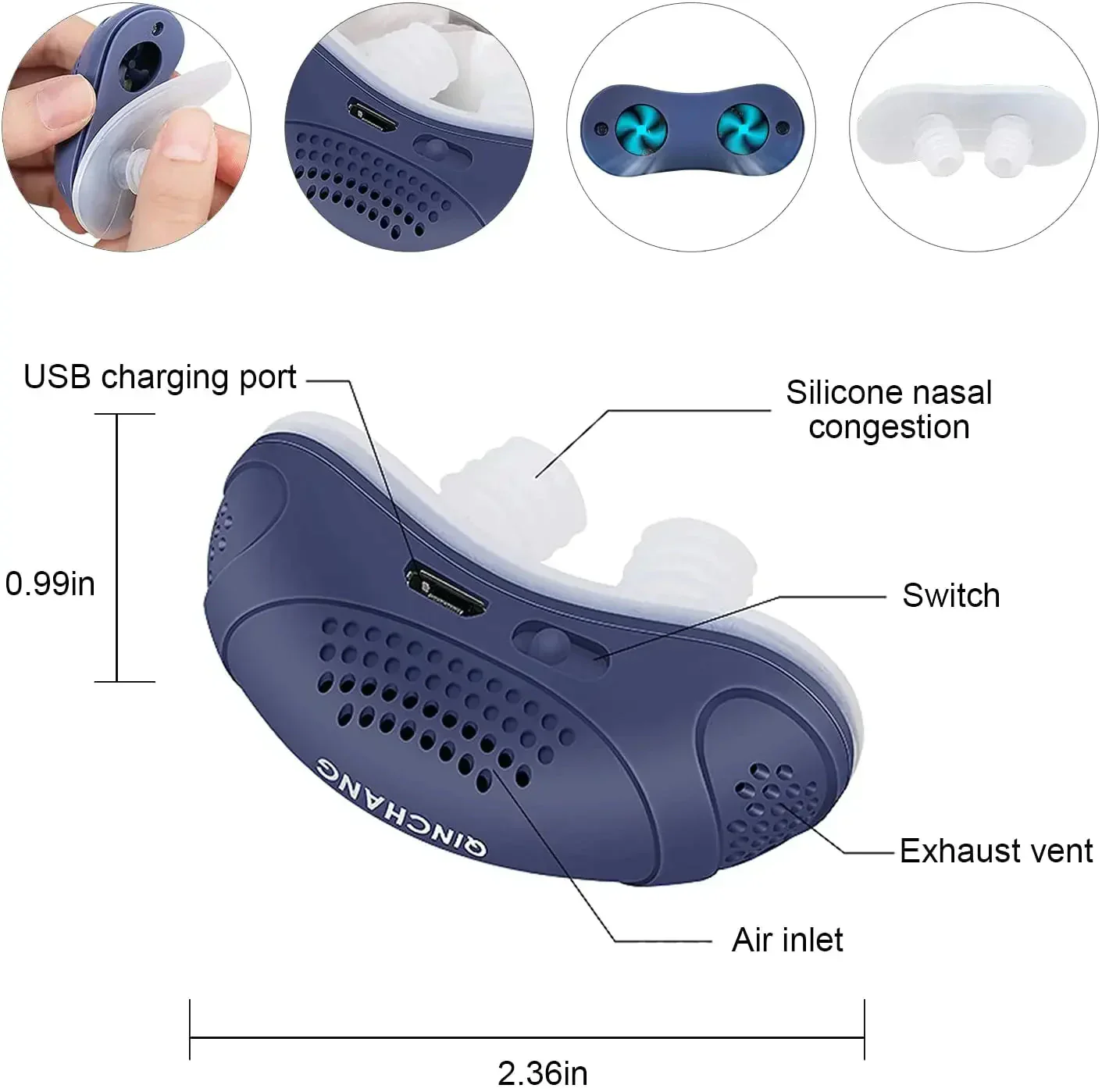 Micro CPAP Travel Machine Hoseless Anti Snoring Device - Image 4