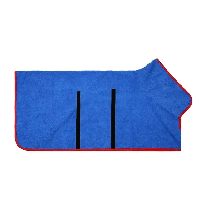 Microfiber Dog Bathrobe Towel - Adjustable Absorbent Coat for Cats & Dogs, Pet Grooming Care - Image 8