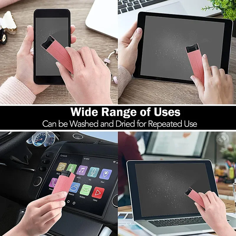 Microfiber Screen Cleaner Spray Set with Cloth & Brush for Smartphones, Tablets, Laptops - Image 4